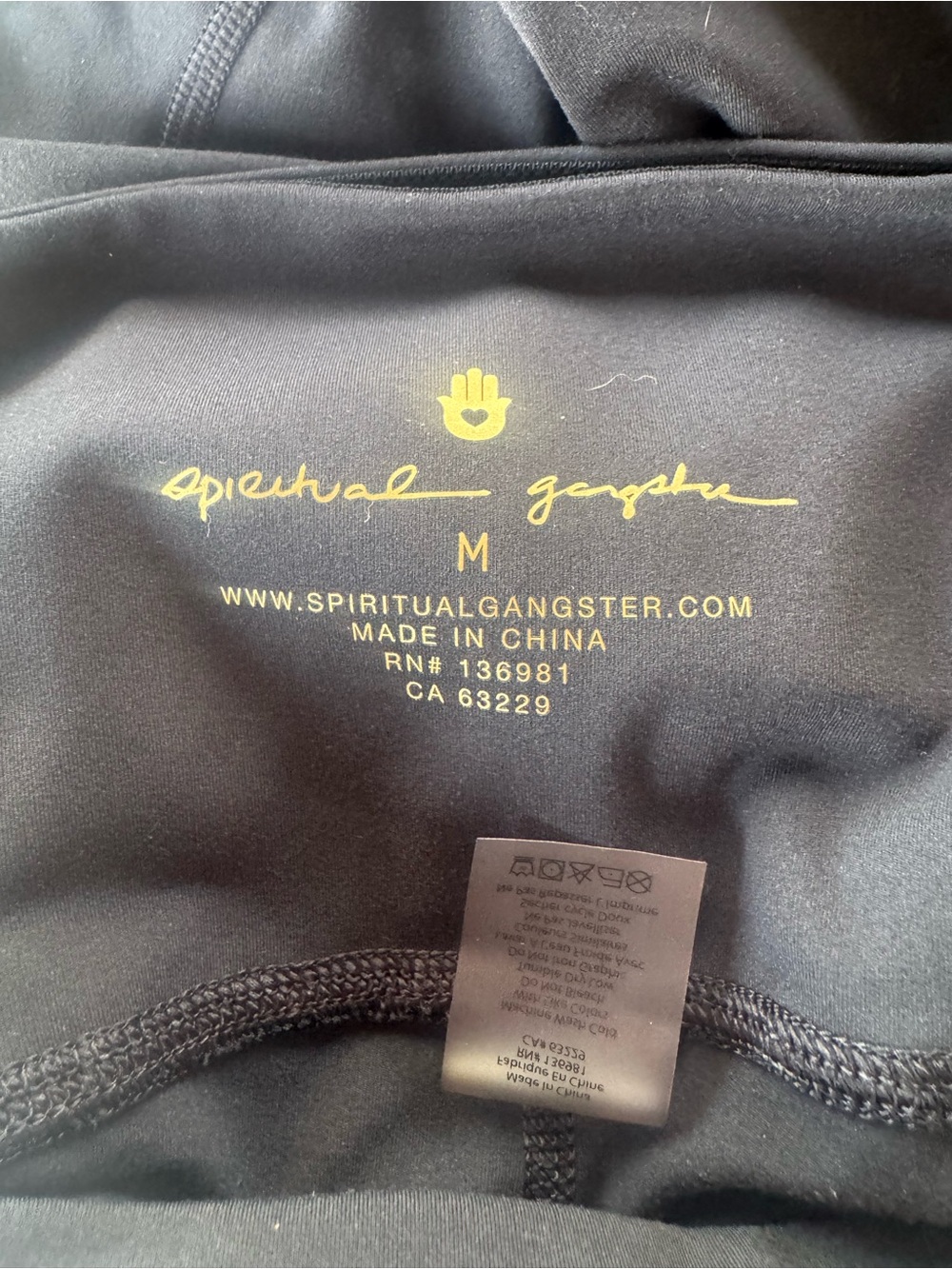 Spiritual Gangster Black leggings